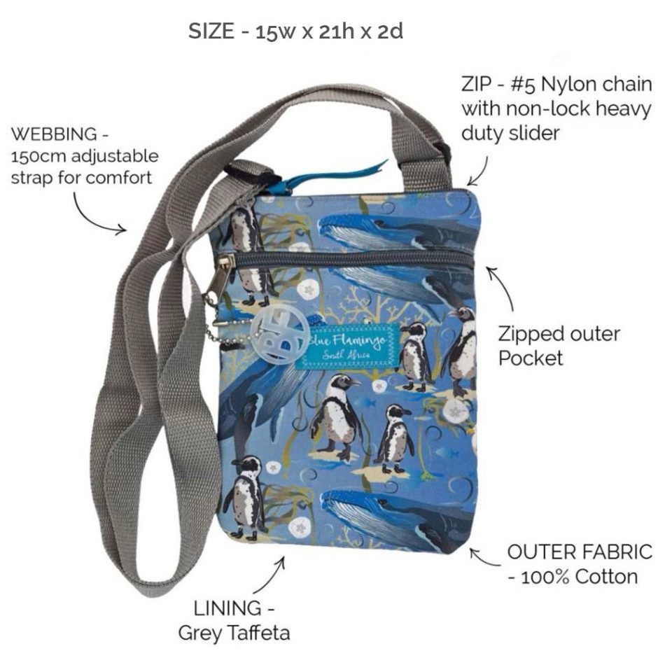 Blue Flamingo crossbody sling bag GRAND EXOTIC - Image 4
