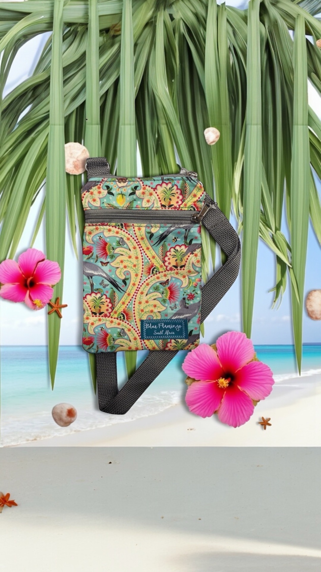 Blue Flamingo crossbody sling bag GRAND EXOTIC - Image 3